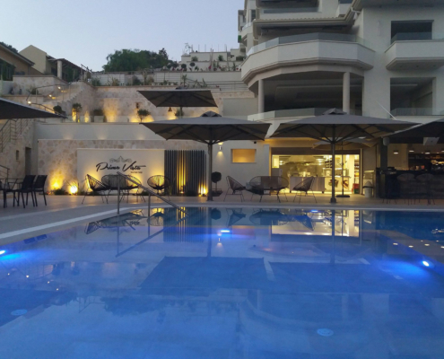 Exterior Design & Architecture of "Prima Vista" Hotel atg Sivota Greece