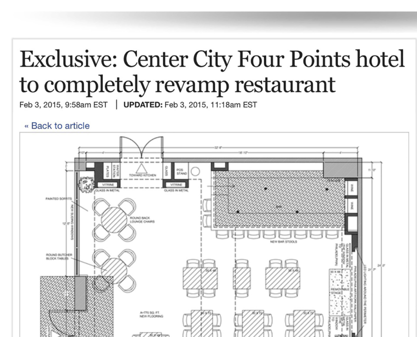 Interior Design "Four Poitnts" Hotel "Four Point" Hotel Philladelphia drawing