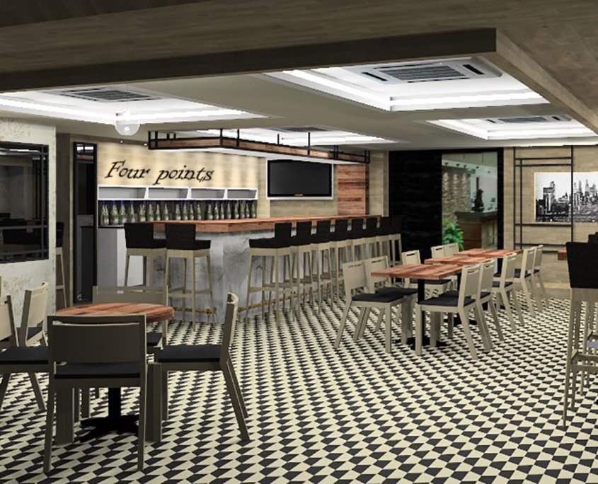 Interior Design "Four Points" Hotel "Four Point" Hotel Philladelphia revamp Restaurant